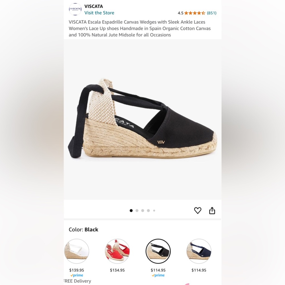 Black Espadrilles with Ribbon Tie - Picture 7 of 7